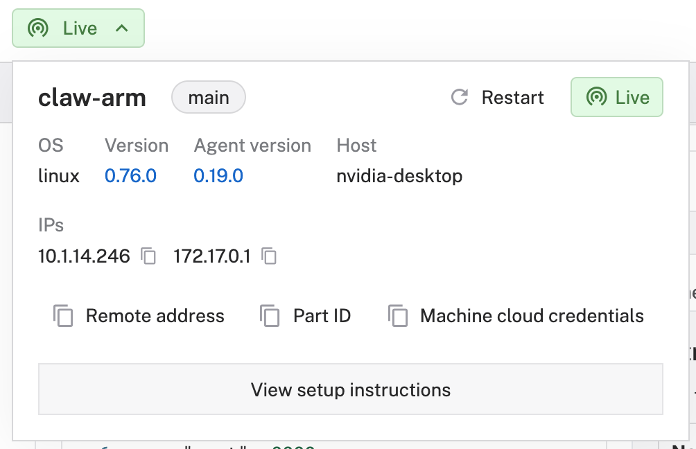 live dropdown