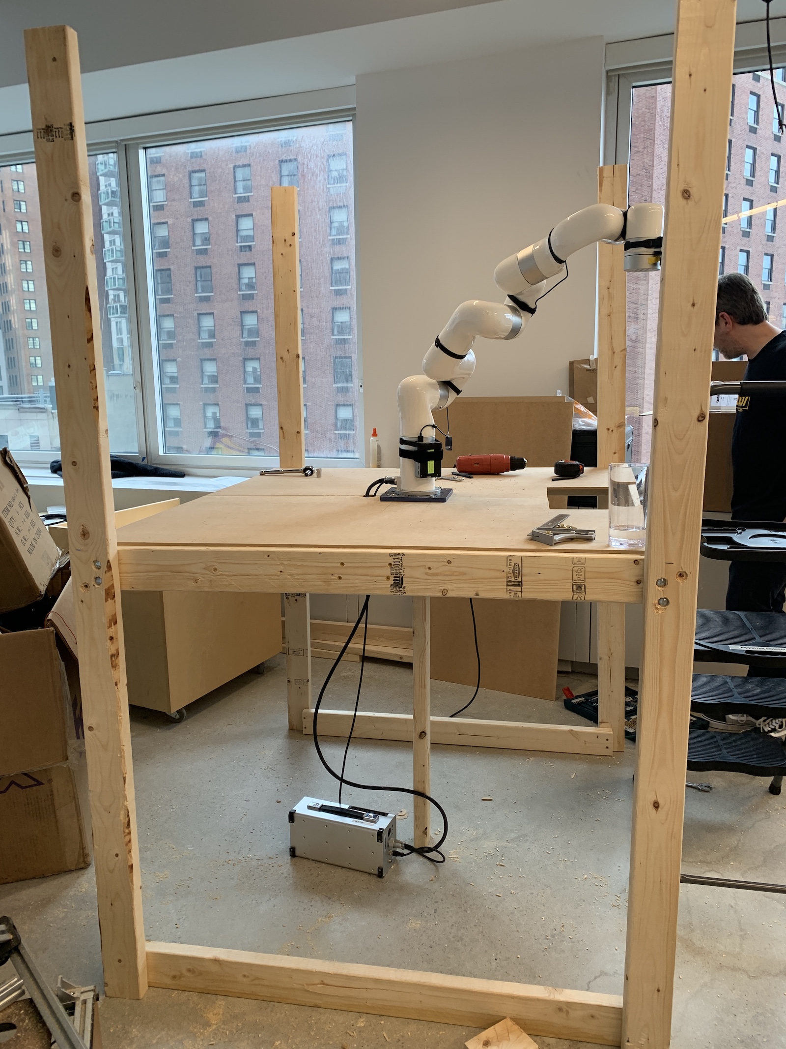 enclosure under construction