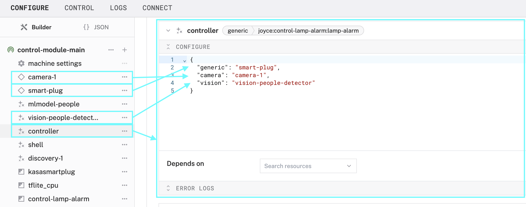 add dependencies in the Viam app