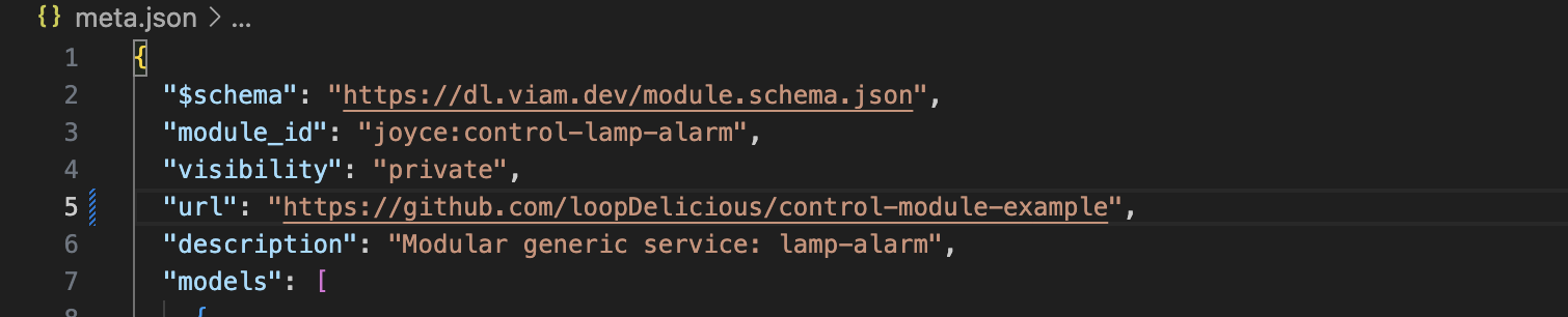 GitHub URL in meta.json