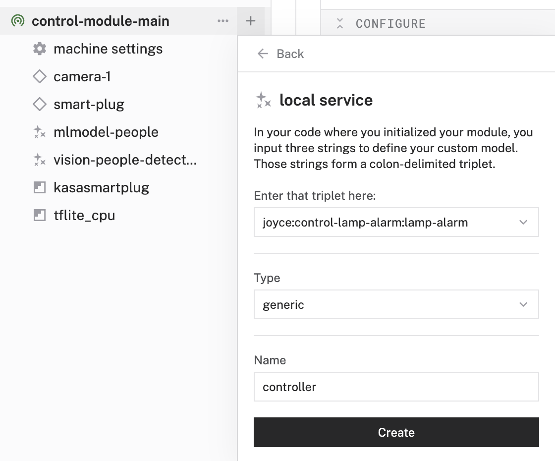 local module configuration