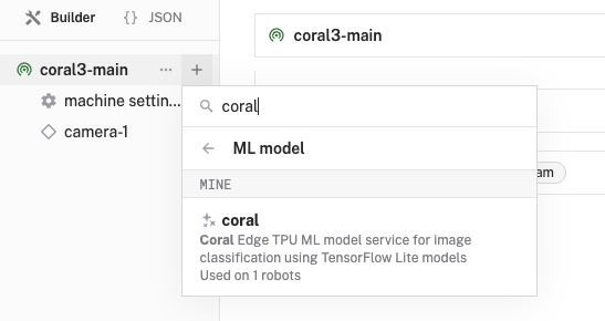 find coral ML model service