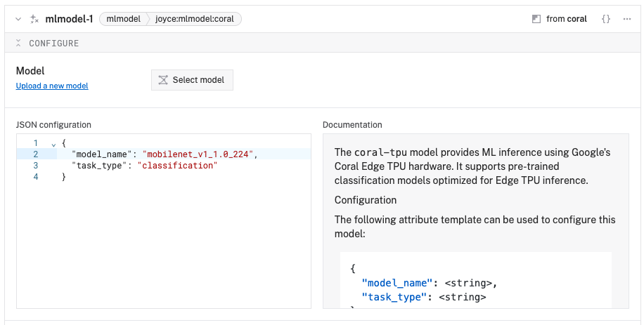 configure mlmodel service