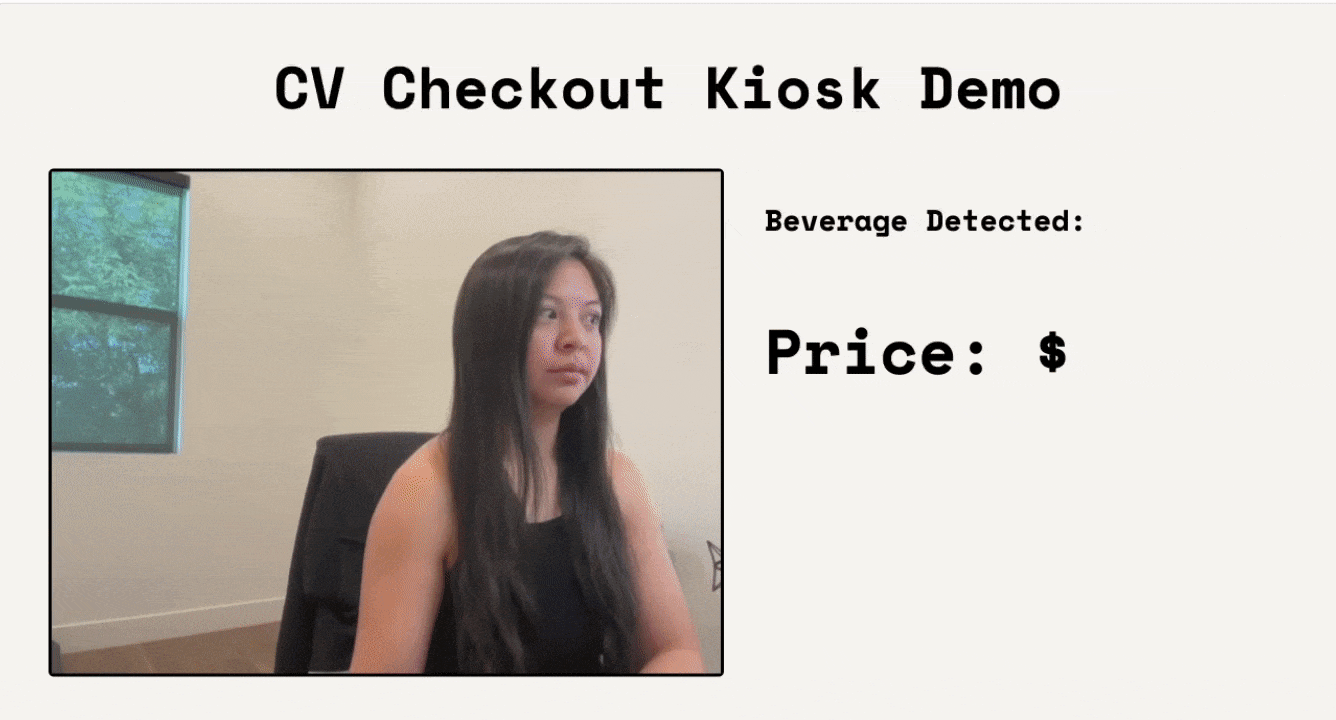 GIF preview of CV checkout kiosk in action
