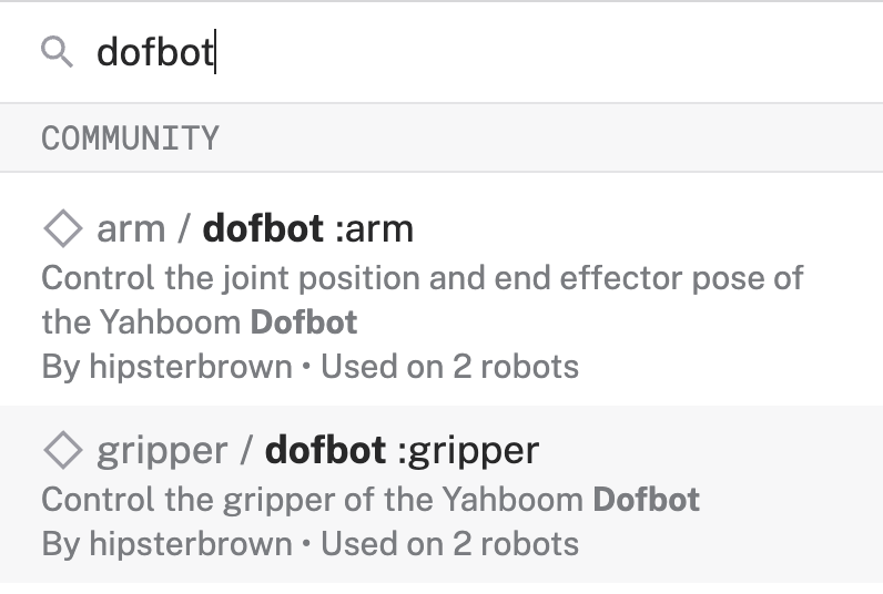 find the dofbot gripper component
