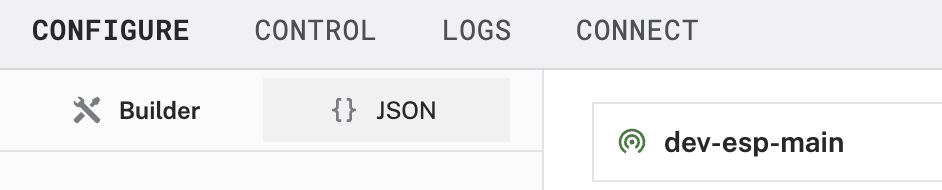 select JSON mode
