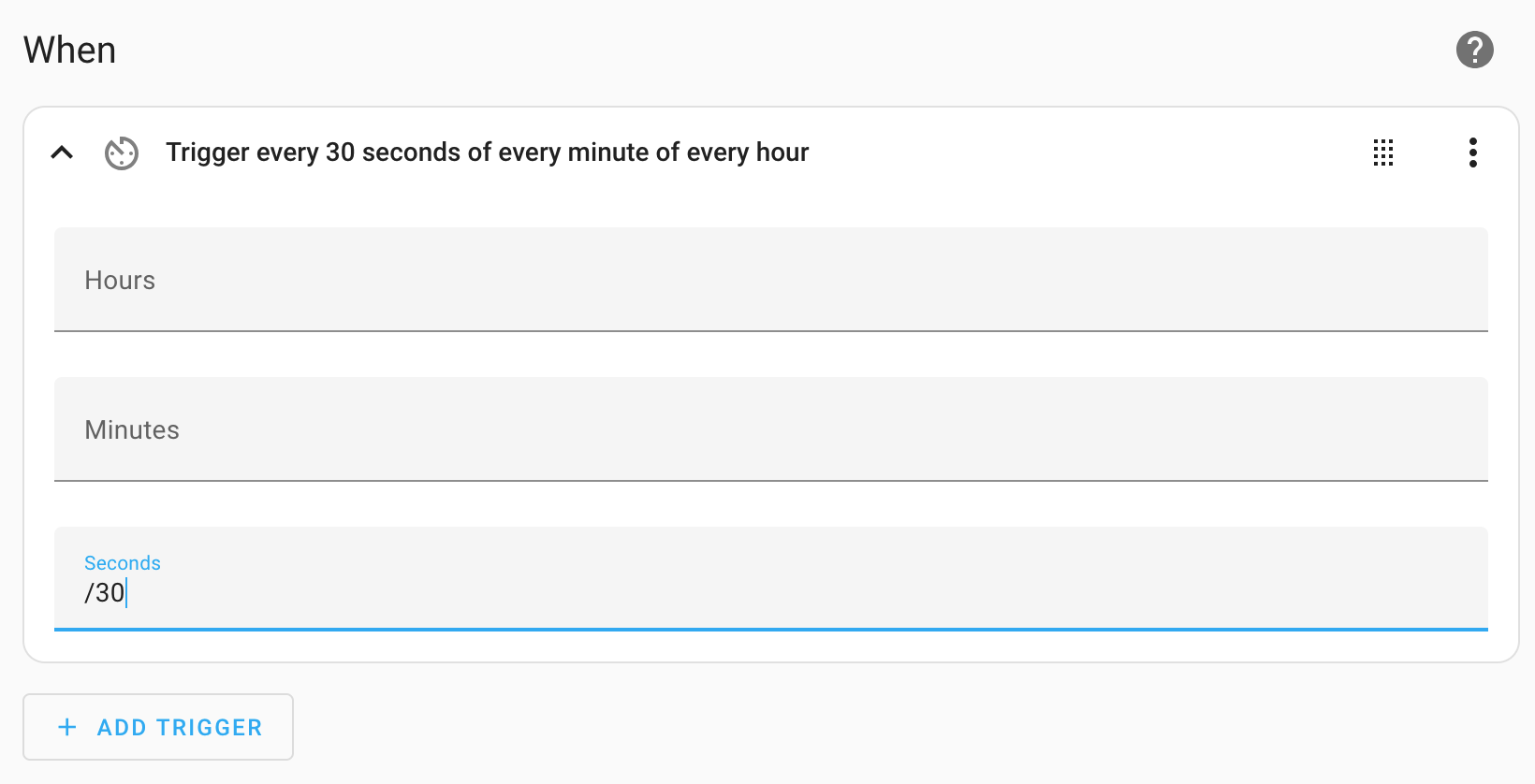 time pattern settings