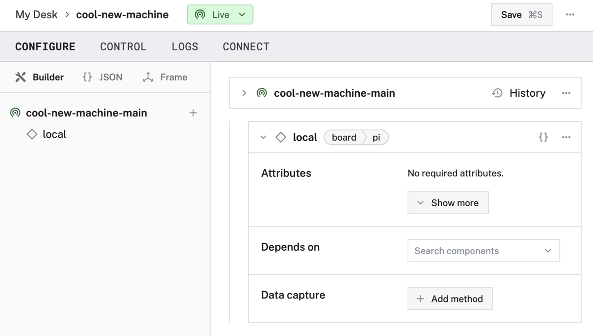 board component in Viam