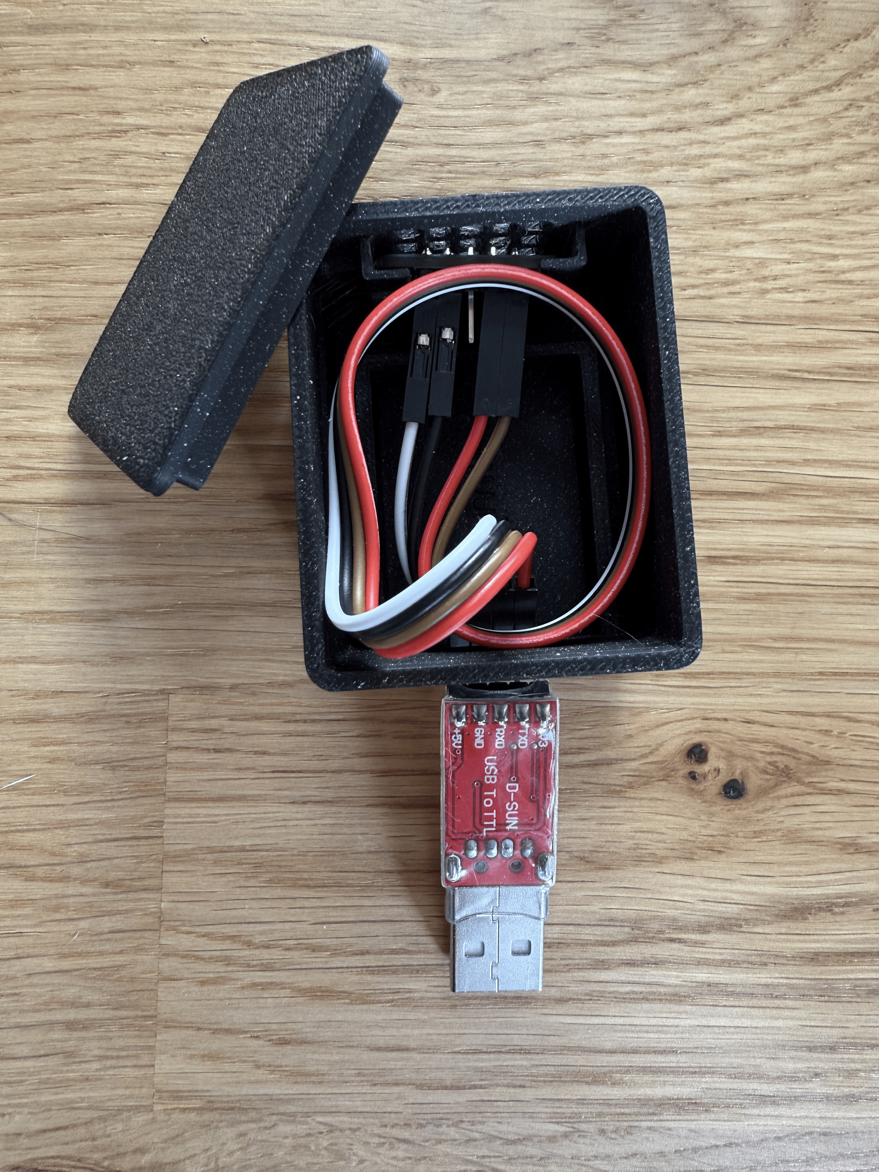 mmwave enclosure with wires coiled inside