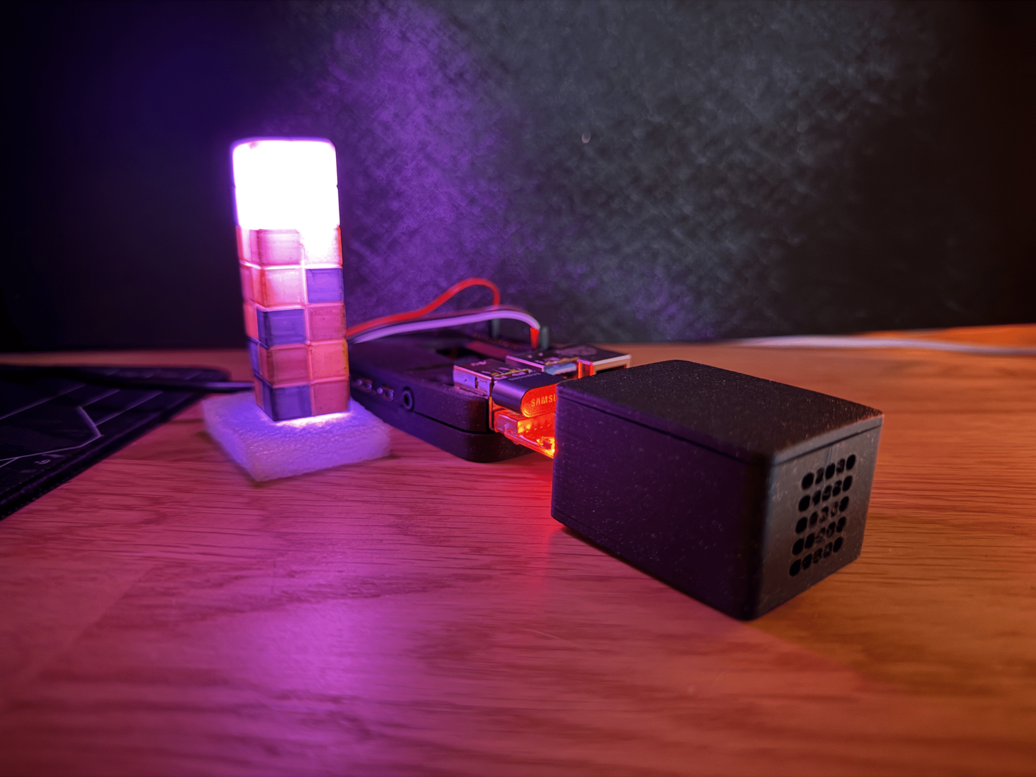 raspberry pi project in dim lighting