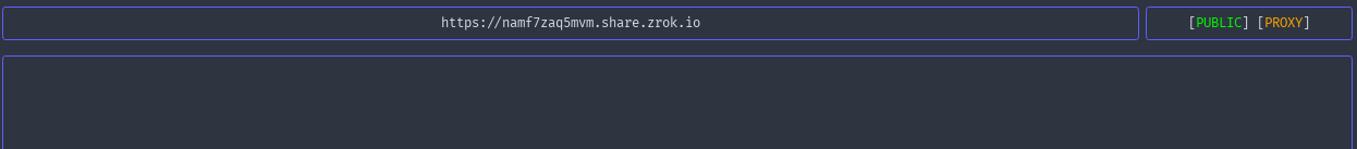 zrok public proxy terminal UI