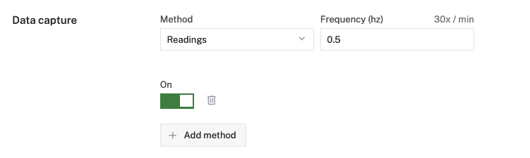 configure data capture method