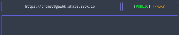 zrok public proxy terminal UI