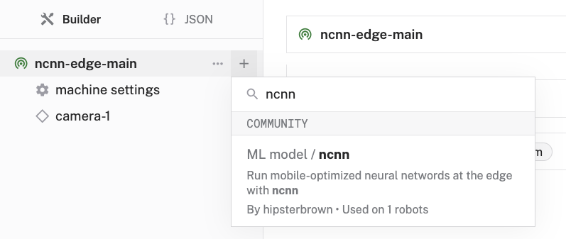 find ncnn ML model service