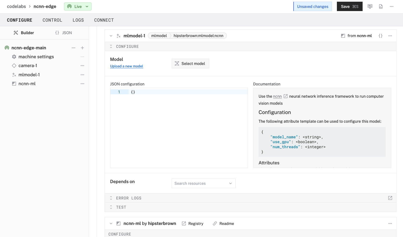new ML model service