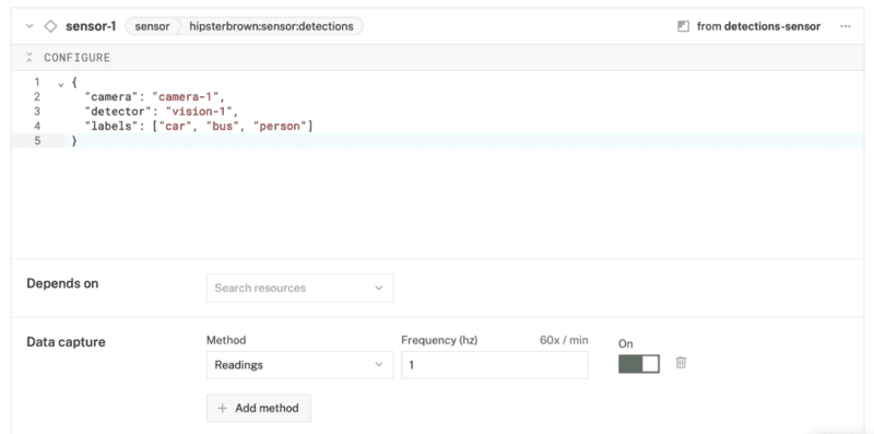 configure sensor component