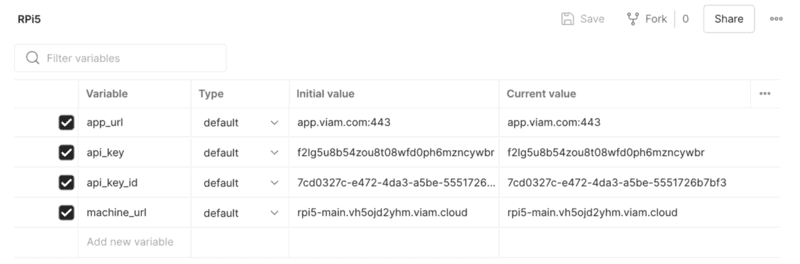 Postman variables