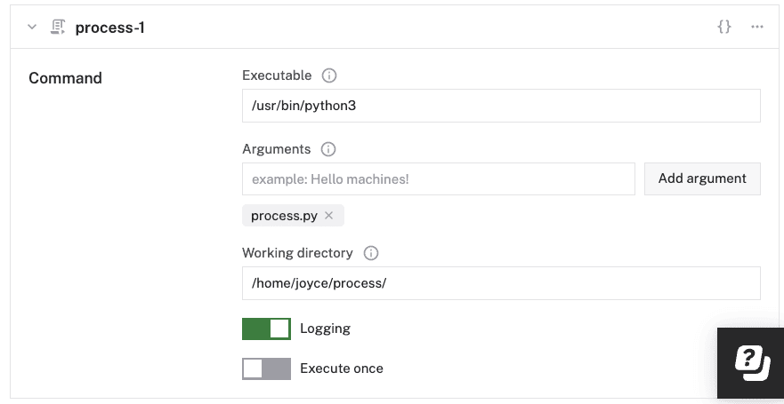 configure process