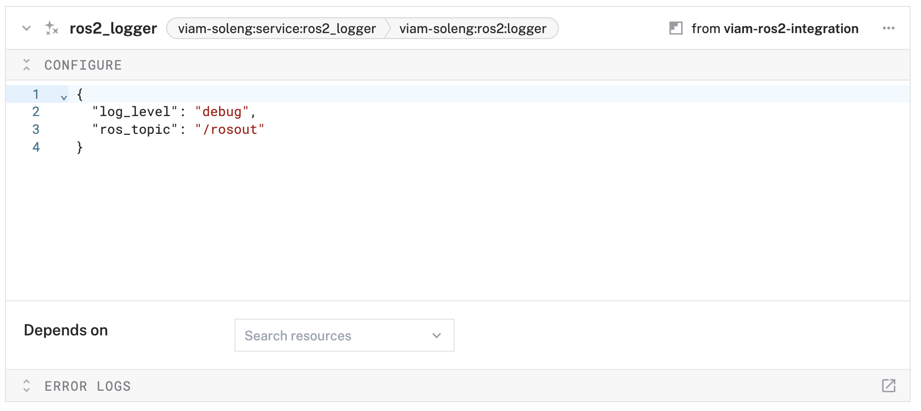 configure ros logger