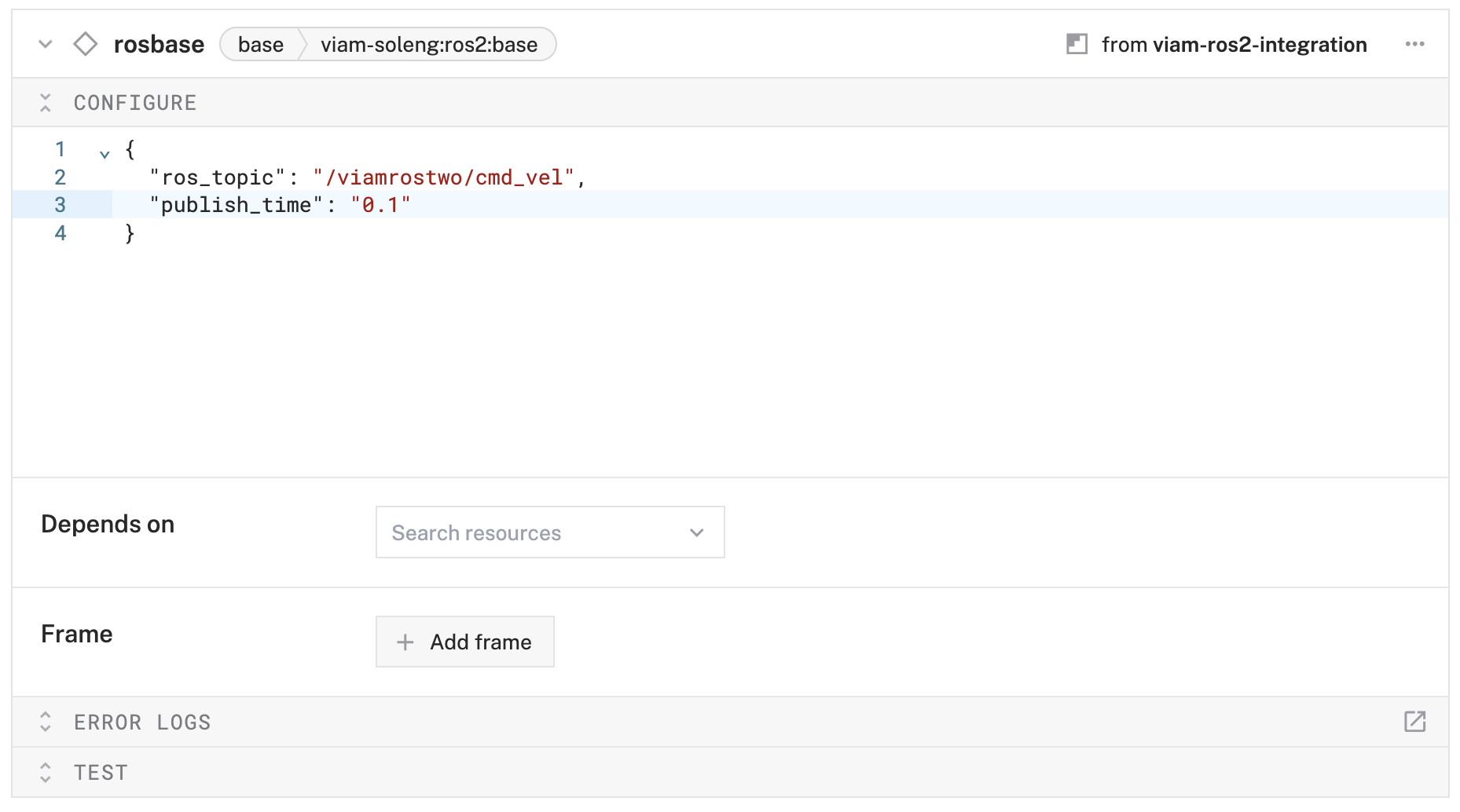 configure base component