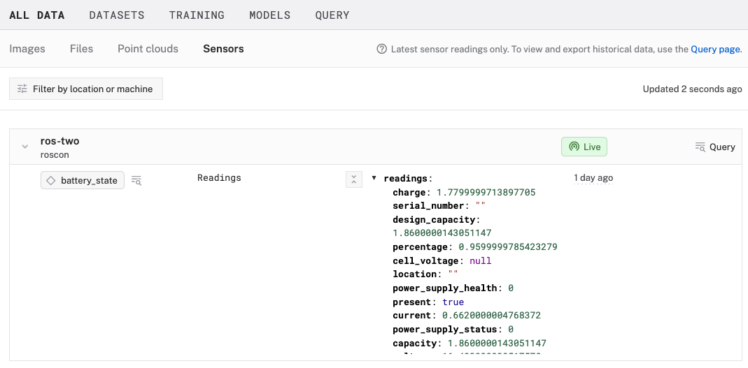 sensor data