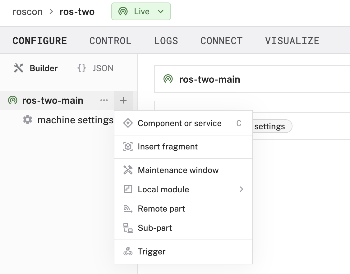 select component or service