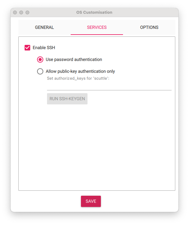 raspberry pi enable SSH