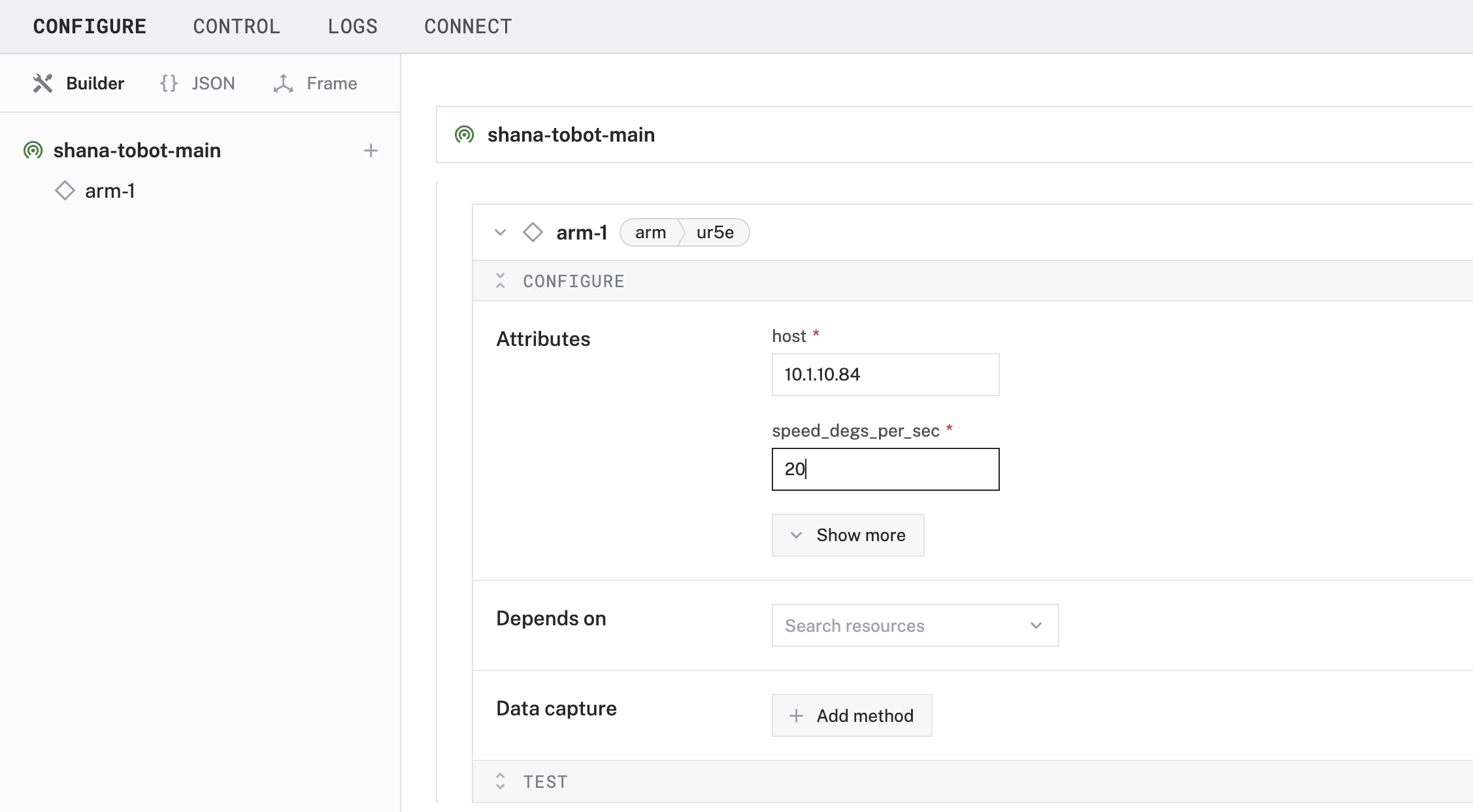 configure attributes