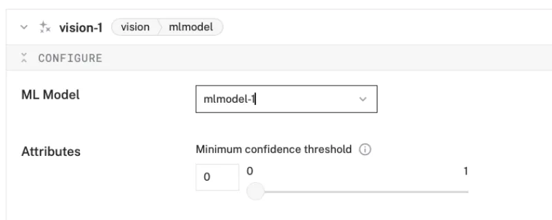 select ML model for vision service