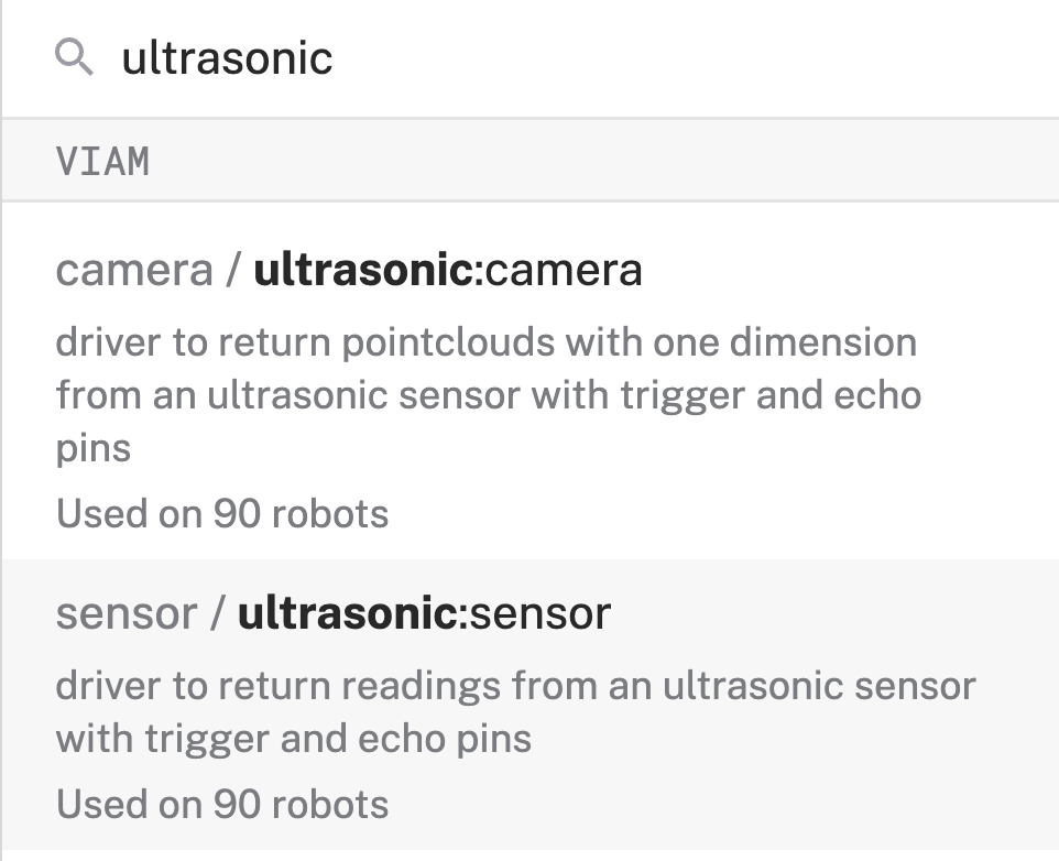 find ultrasonic sensor component