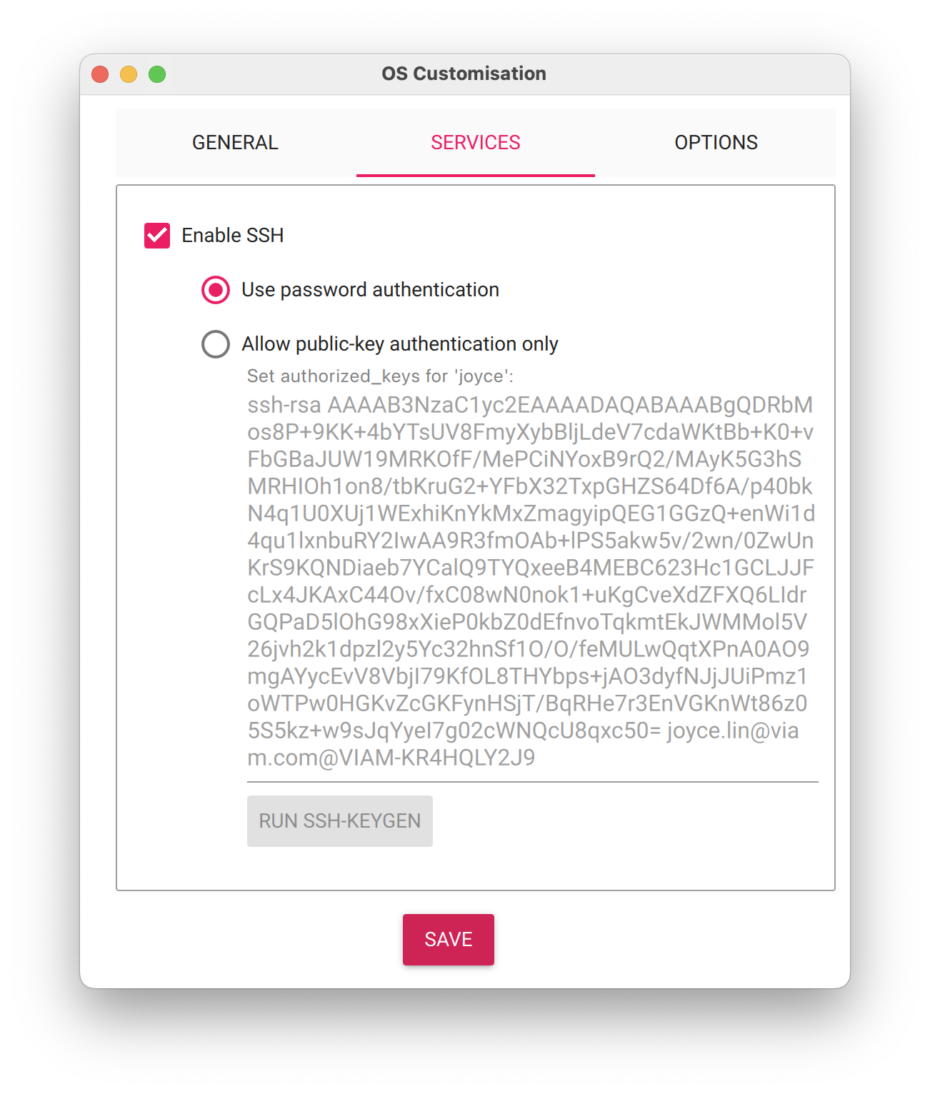 raspberry pi enable SSH