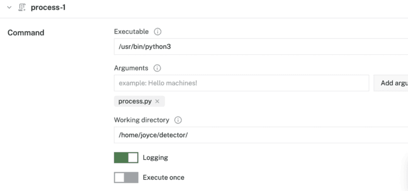 configure process