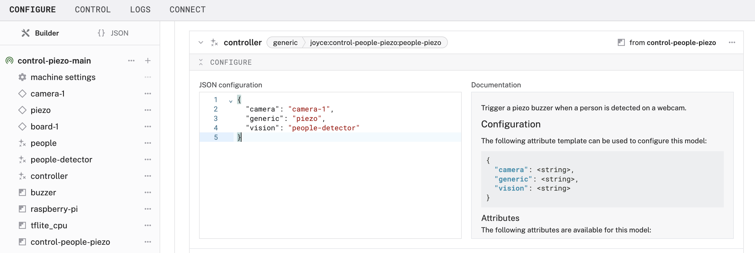 configure control module
