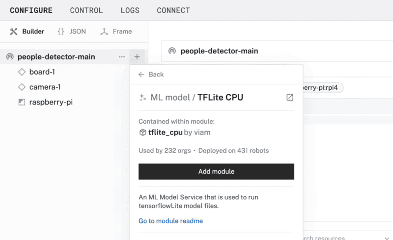 select TFLite CPU module