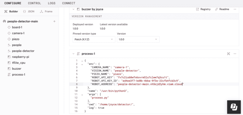 configure JSON